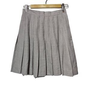 Vintage Petite Sophisticate Sz 6 Pleated School Girl Skirt Houndstooth Plaid